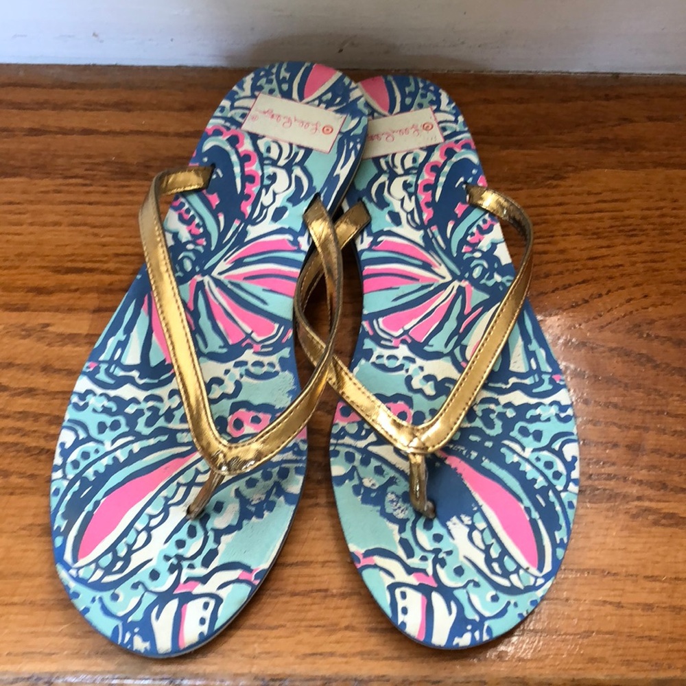 Lilly Pulitzer for Target Flip Flops size 9